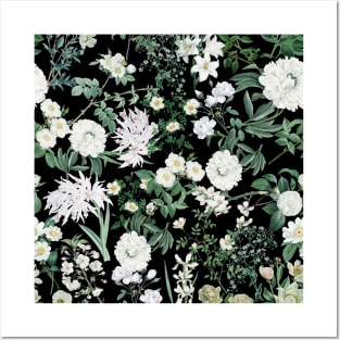 Vintage White Flowers 2 Posters and Art